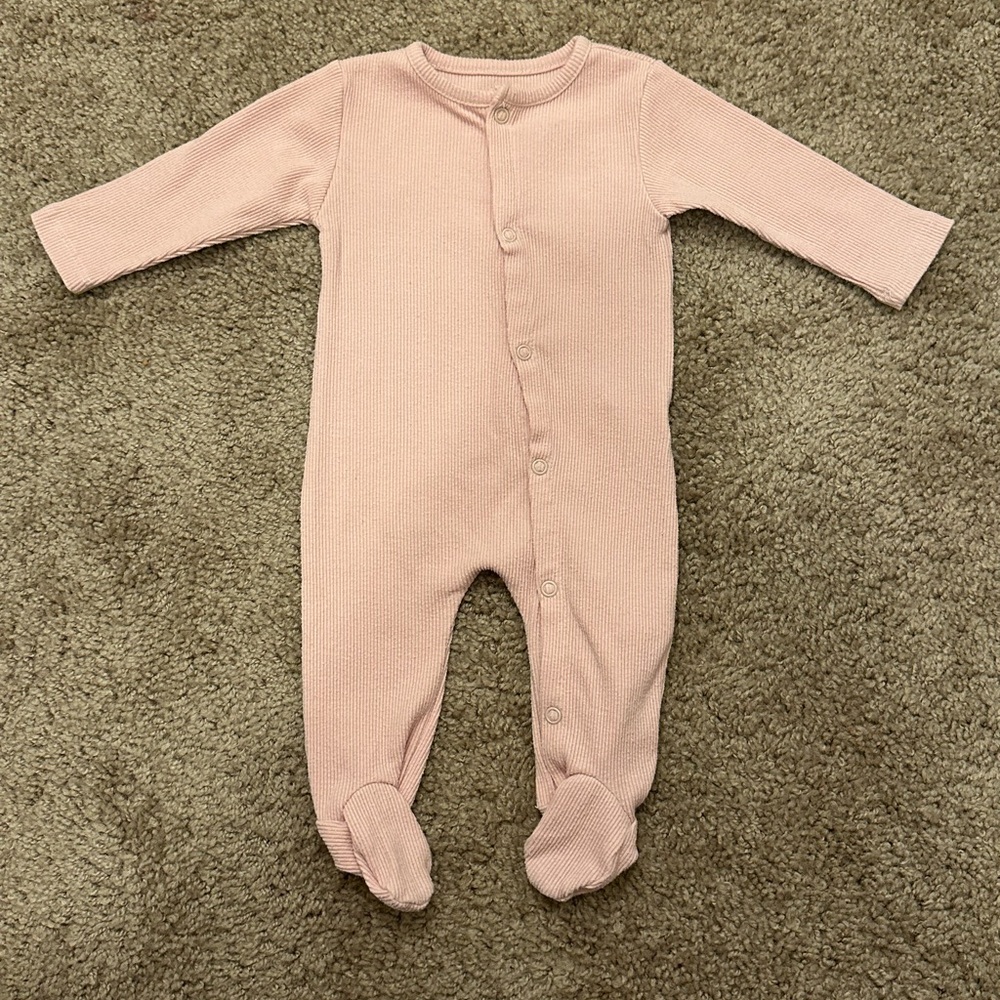 Chelsea & Violet Baby Girl Pink Footies Size 3M